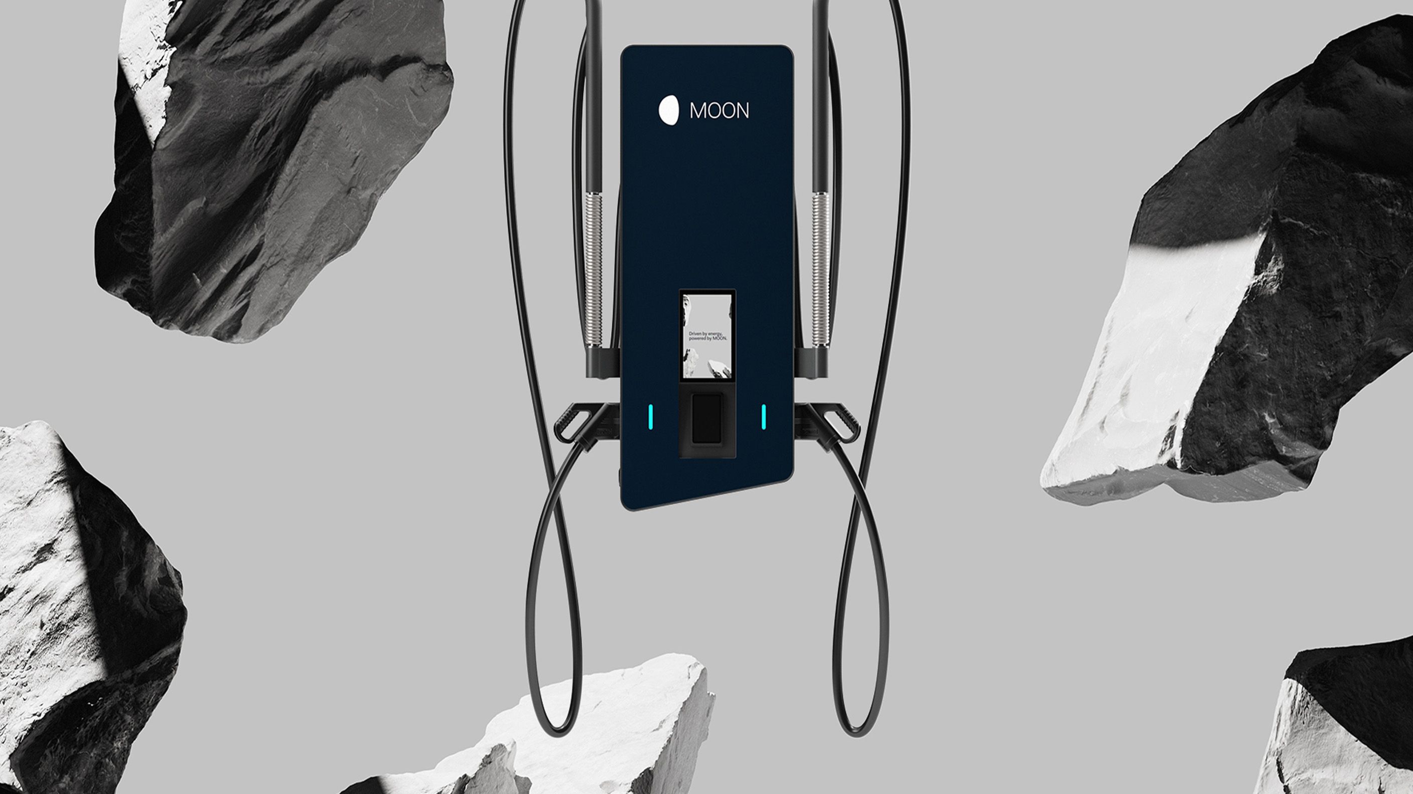 Stație de încărcare între bolovani